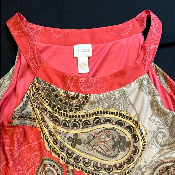 Chico's Red Paisley Dress - Picture 2 of 6